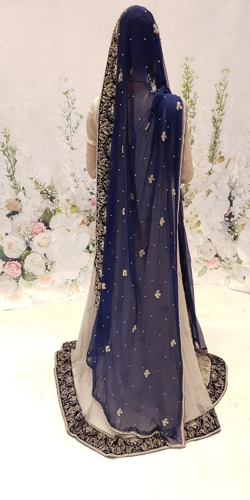 dark blue pakistani dresses